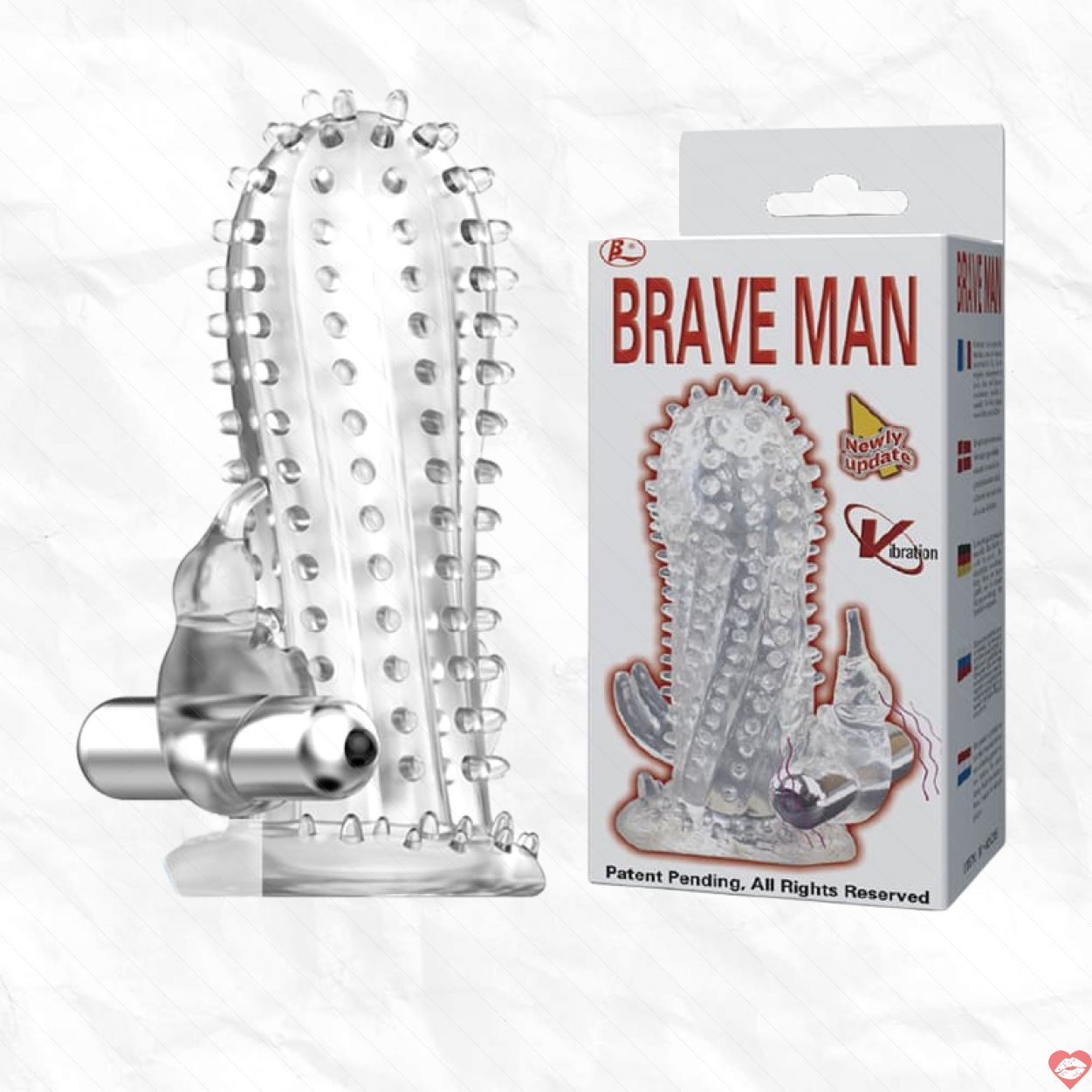 Bao cao su đôn dên size lớn gai to siêu rung Brave Man
