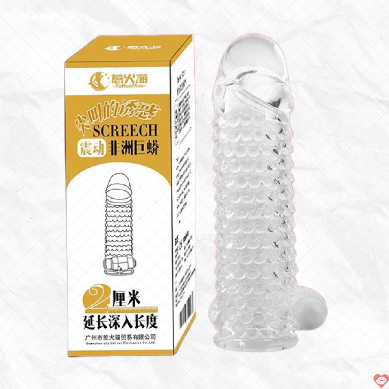 Bao cao su đôn dên vảy cá Screech rung gốc