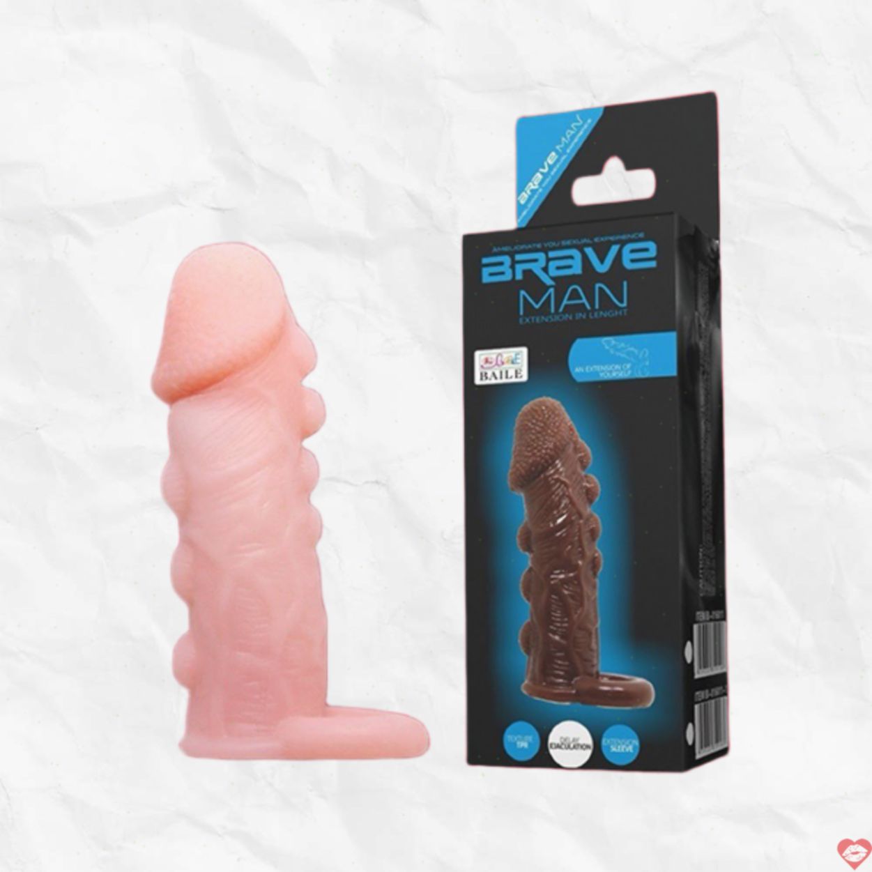 Bao cao su đôn dên siêu mềm Brave Man màu da