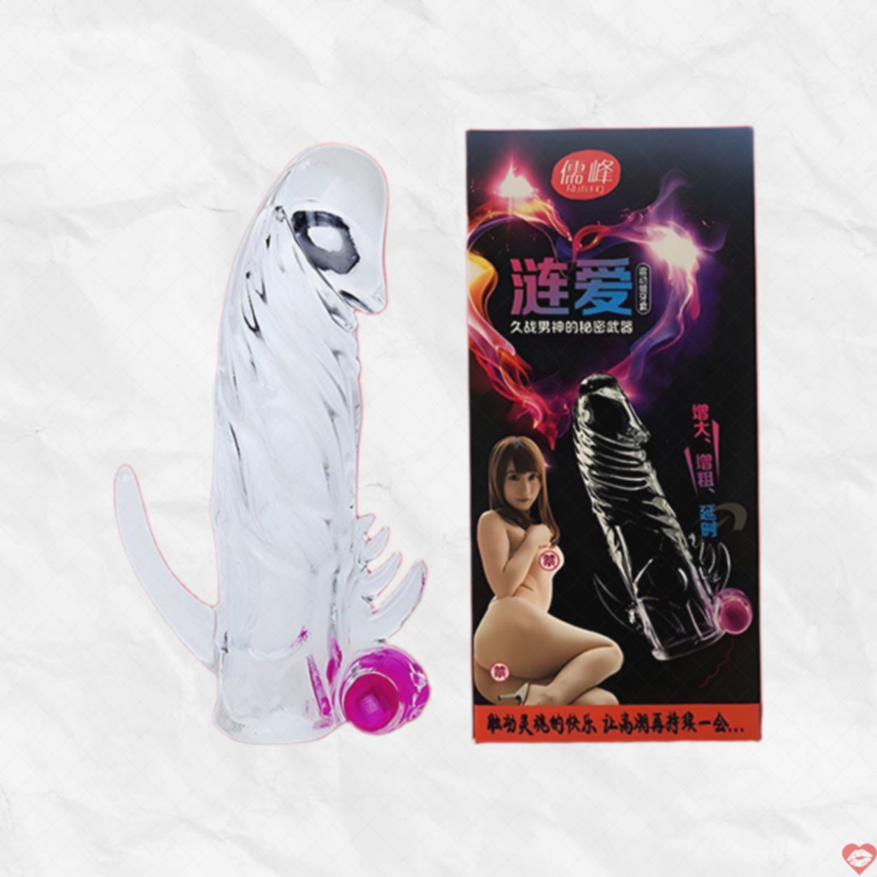 Bao cao su đôn dên trong suốt Penis rung gốc
