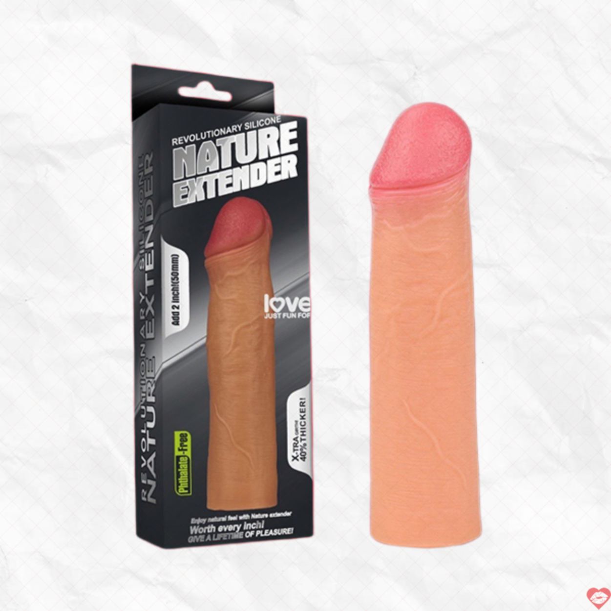 Bao cao su đôn dên mềm mại Lovetoy tăng 5cm thoải mái kích thích 