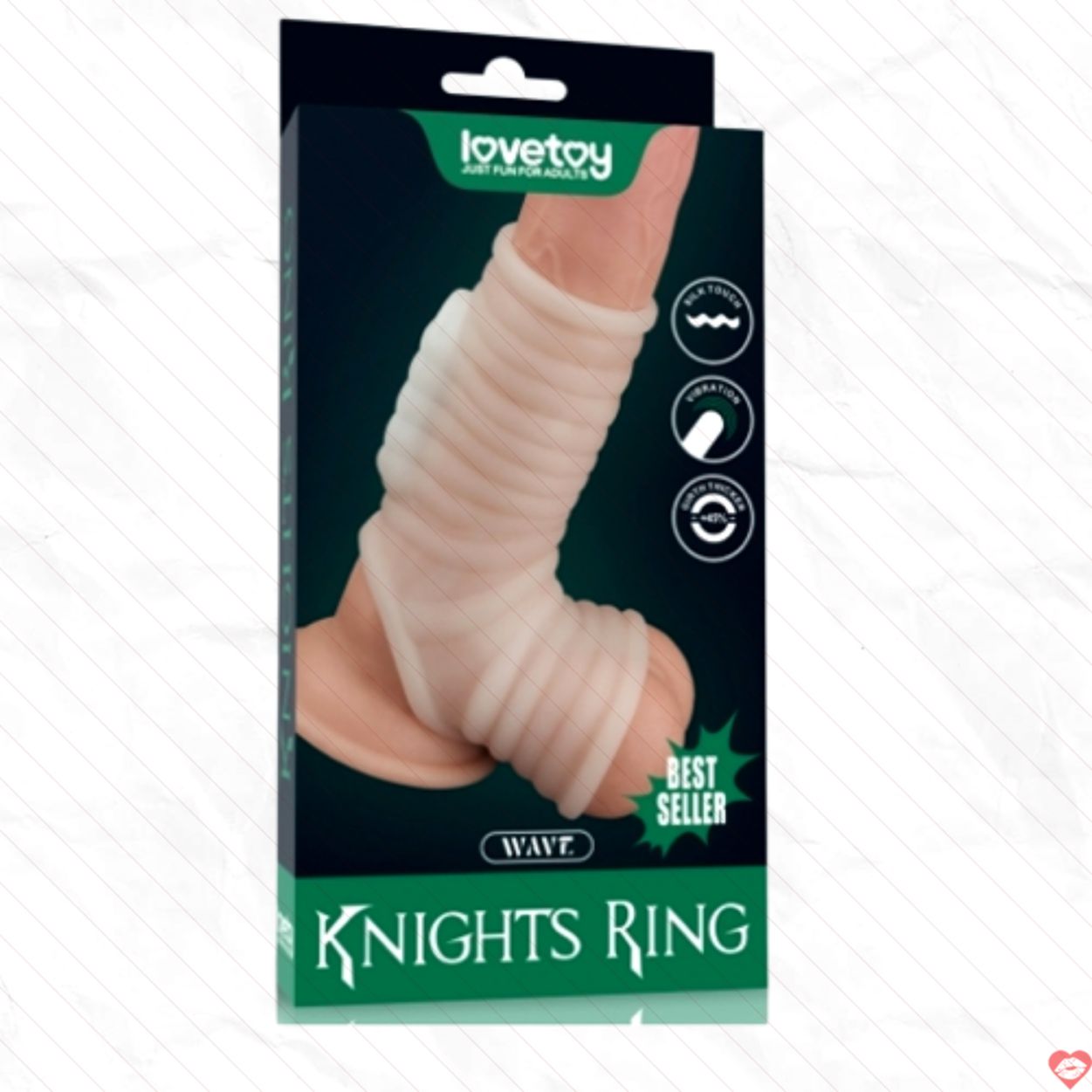 Khúc đôn silicon gân vằn Lovetoy rung cực phê, mềm mại 