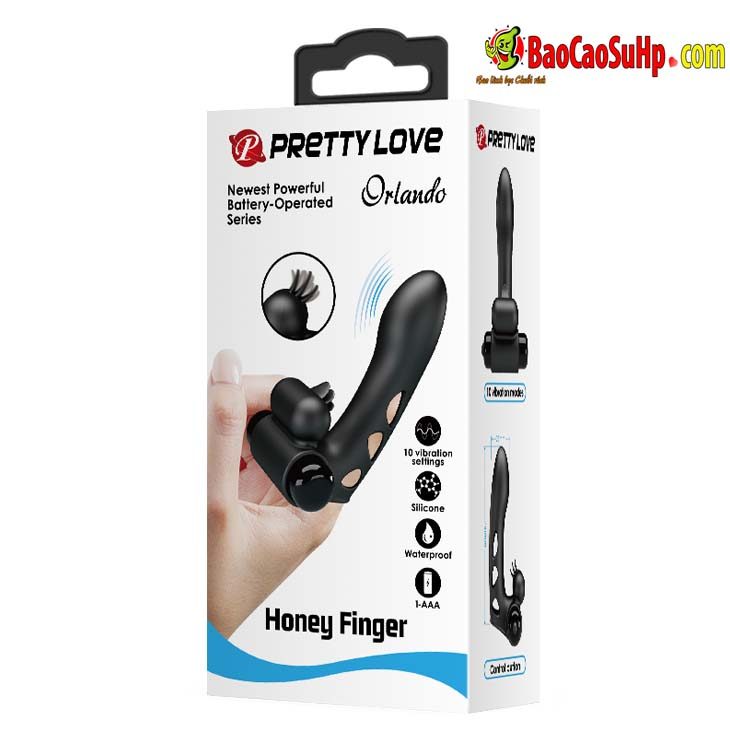 Ngón tay rung đôi liếm Prettylove Orlando 10 chế độ rung