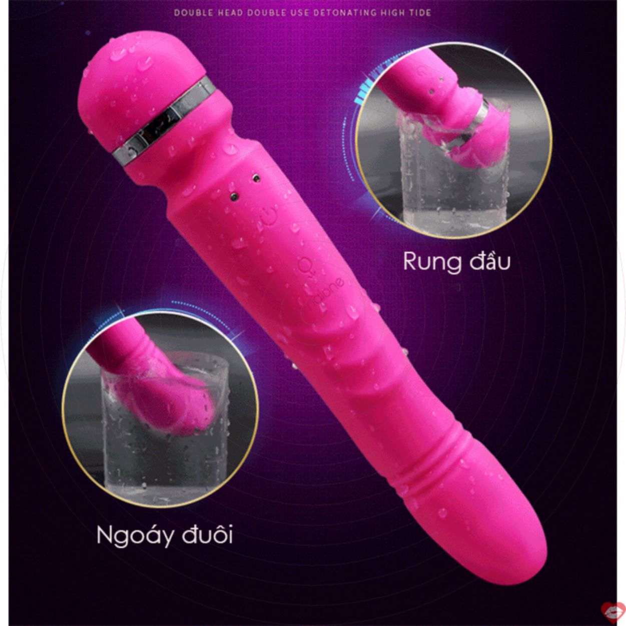 Chày Rung Đầu Rung Đuôi Ngoáy Kích Thích Điểm G Sưởi Ấm Nalone Yoni 