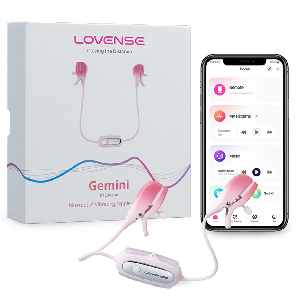 Máy Massage Kẹp Núm Vú Siêu Rung - Điều Khiển Điện Thoại Toàn Thế Giới - Lovense Gemini