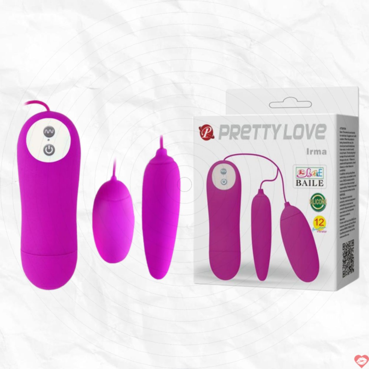 Trứng Rung Silicon Mềm Mịn 2 Đầu Siêu Rung 12 Chế Độ - PretyLove Irma