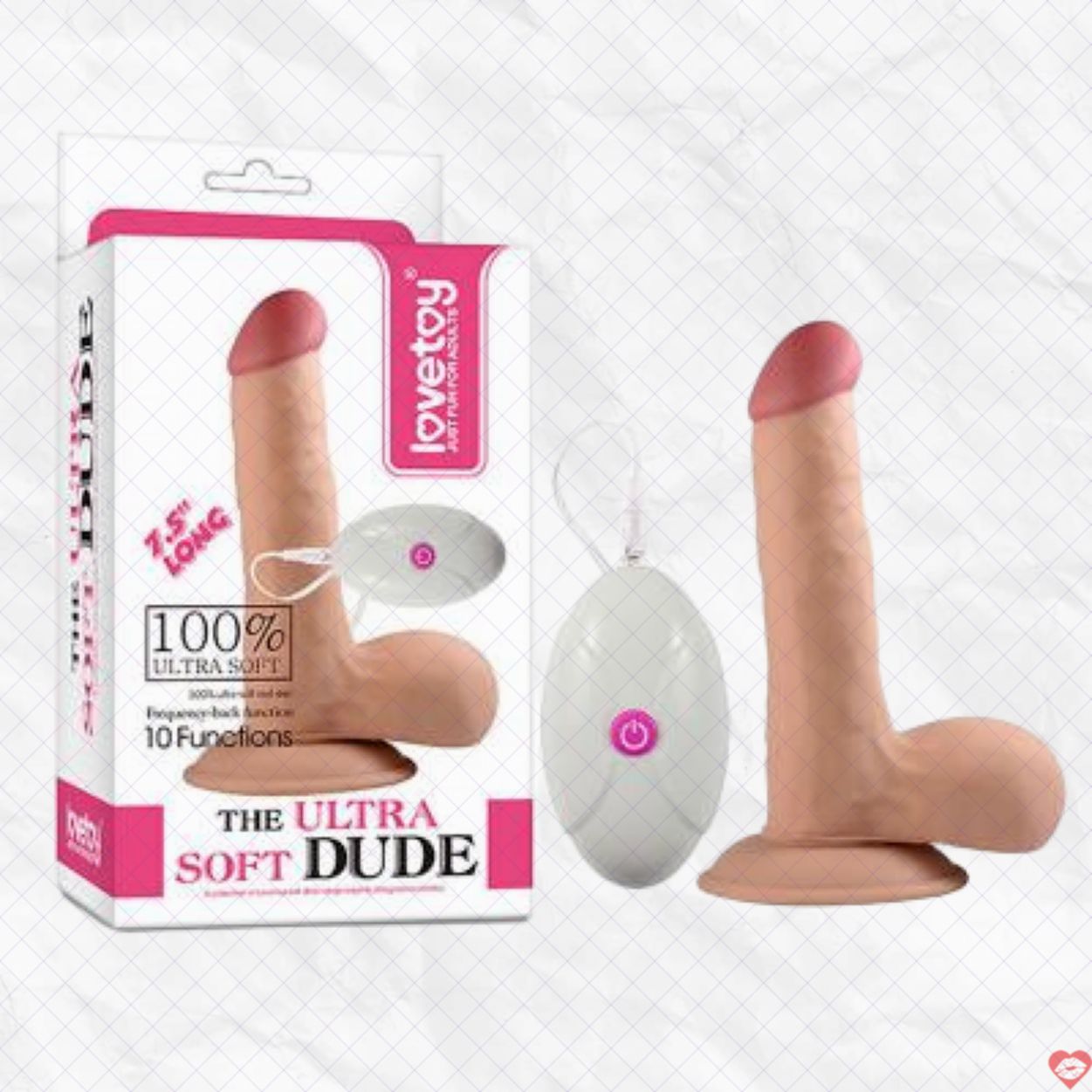 Dương Vật Silicon Mềm Có Rung 7 Chế Độ Lovetoy Ultra Mới 