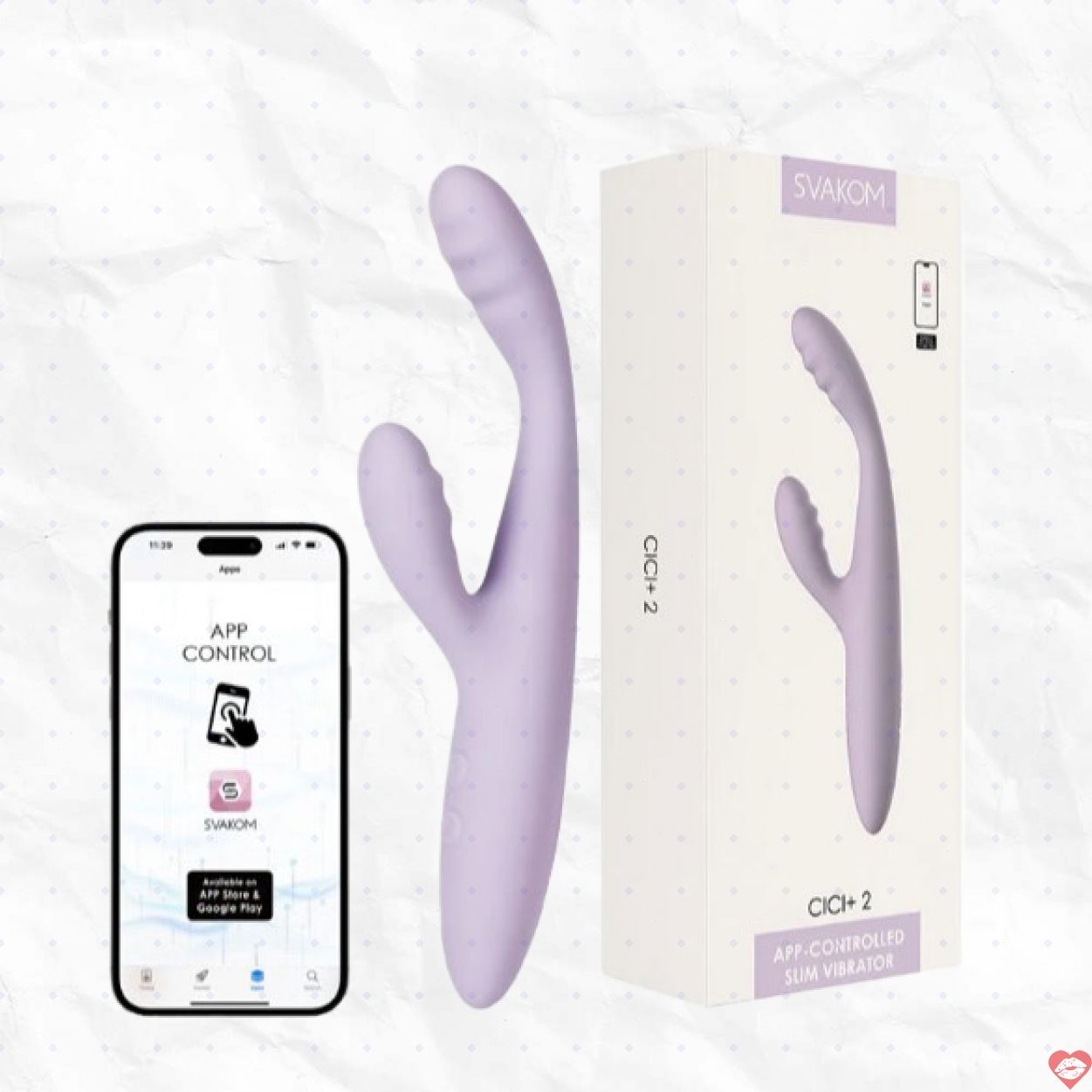 Dương vật giả Svakom Cici Plus 2 rung mạnh điều khiển App tiện lợi 