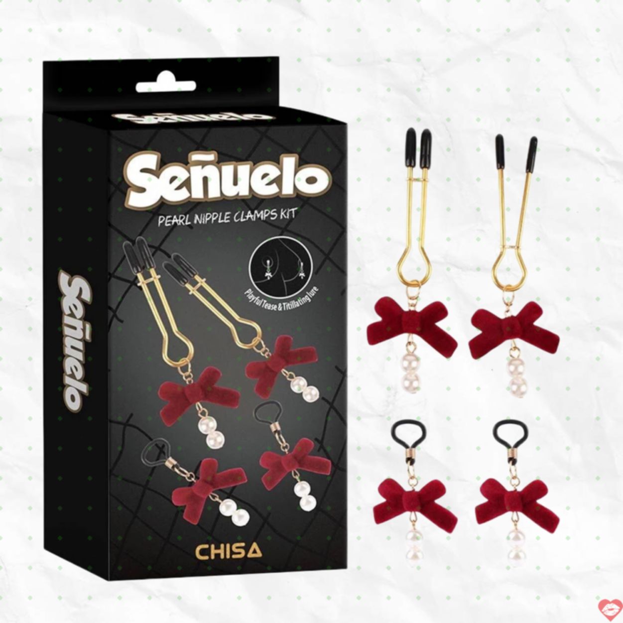 Bộ Kẹp Đầu Ti Có Kèm Ngọc Trai Cao Cấp - Senuelo Pearl Nipple Clamps Kit