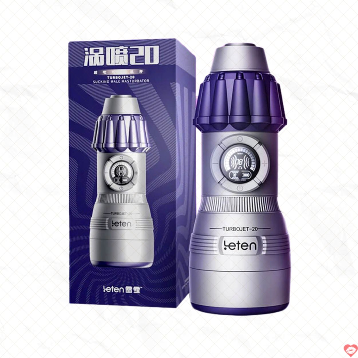 Âm Đạo Giả Leten Turbojet 20 Rung Hút Tự Động Đa Năng Mạnh Mẽ 