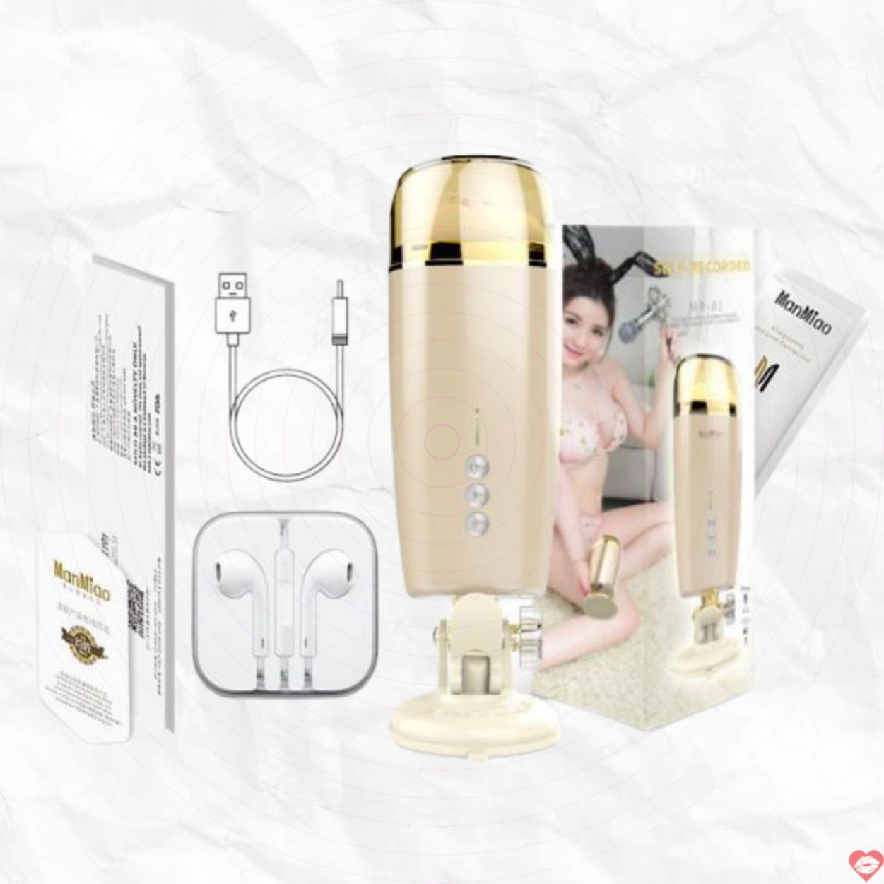 Âm đạo giả gắn tường ManMiao MR-02 rung đa chế độ sướng cực 