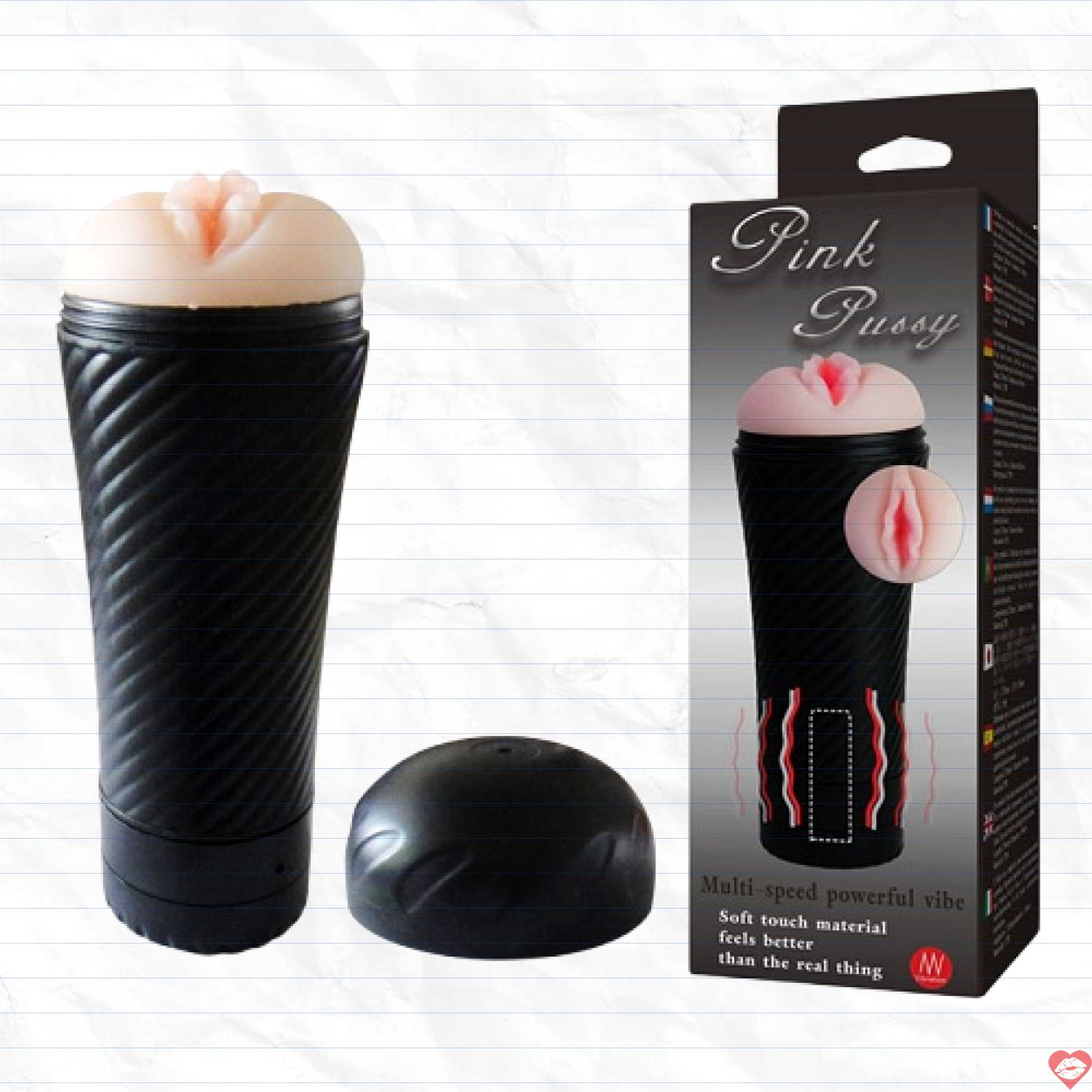 Âm Đạo Giả Ngụy Trang Đèn Pin Siêu Rung - Pink Pussy
