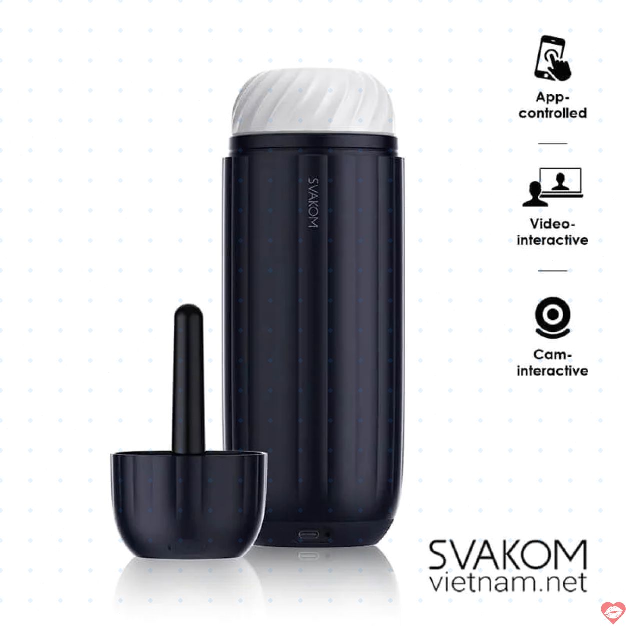 Âm Đạo Giả Cao Cấp Rung - Co Bóp - Sưởi Ấm - Tương Tác Với Phim Trên Điện Thoại
