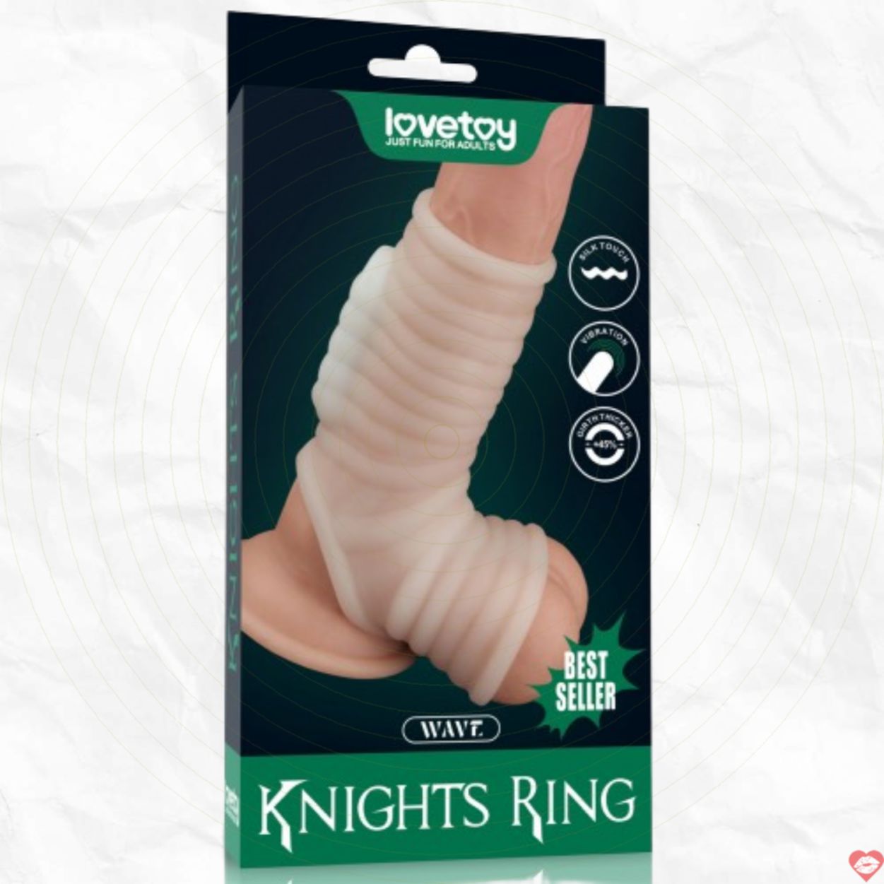 Bao Cao Su Đôn Dên Gân Rung Quai Đeo Knights Ring Lovetoy Mỹ 