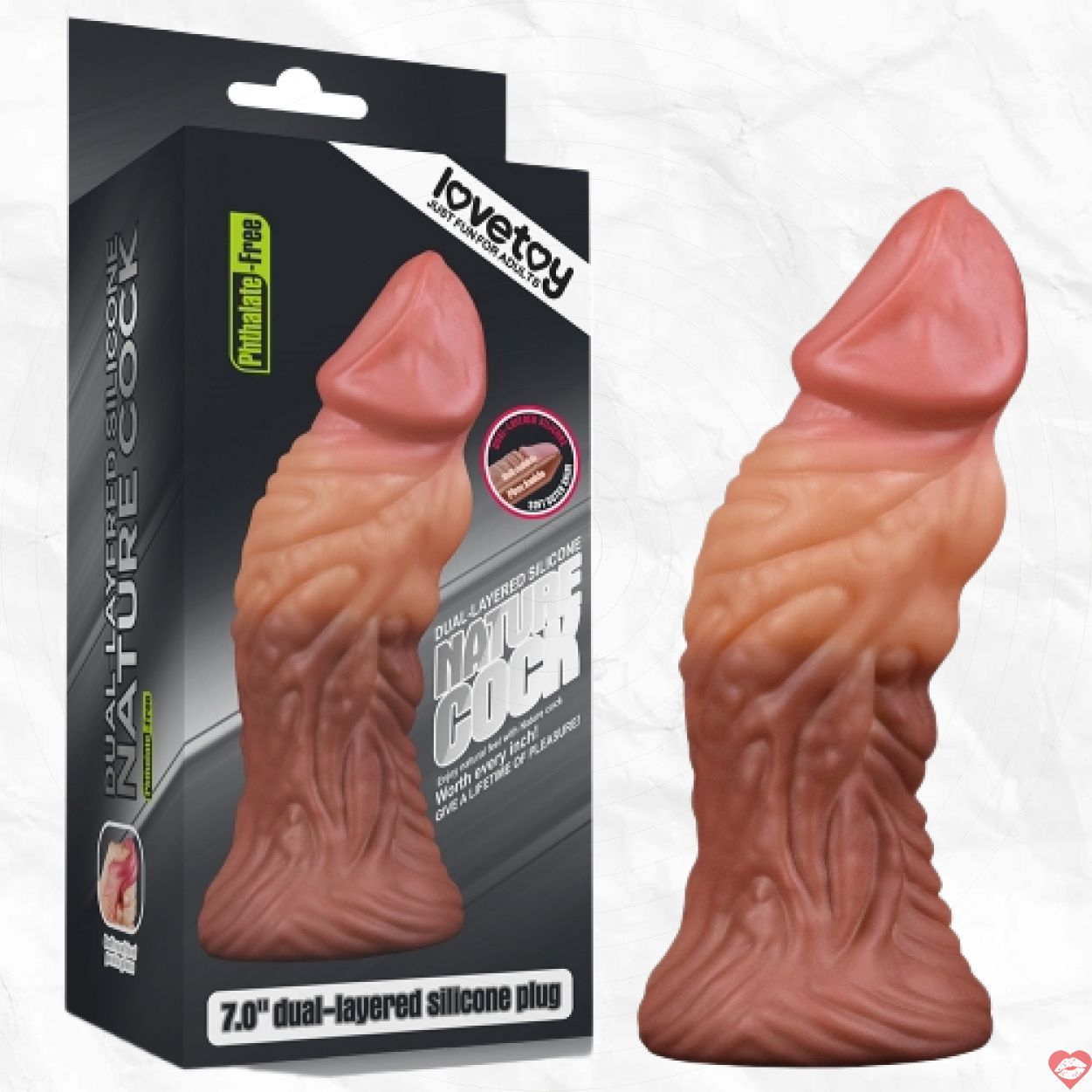 Dương vật Lovetoy 7 inch silicon 2 lớp siêu mềm kích thích 