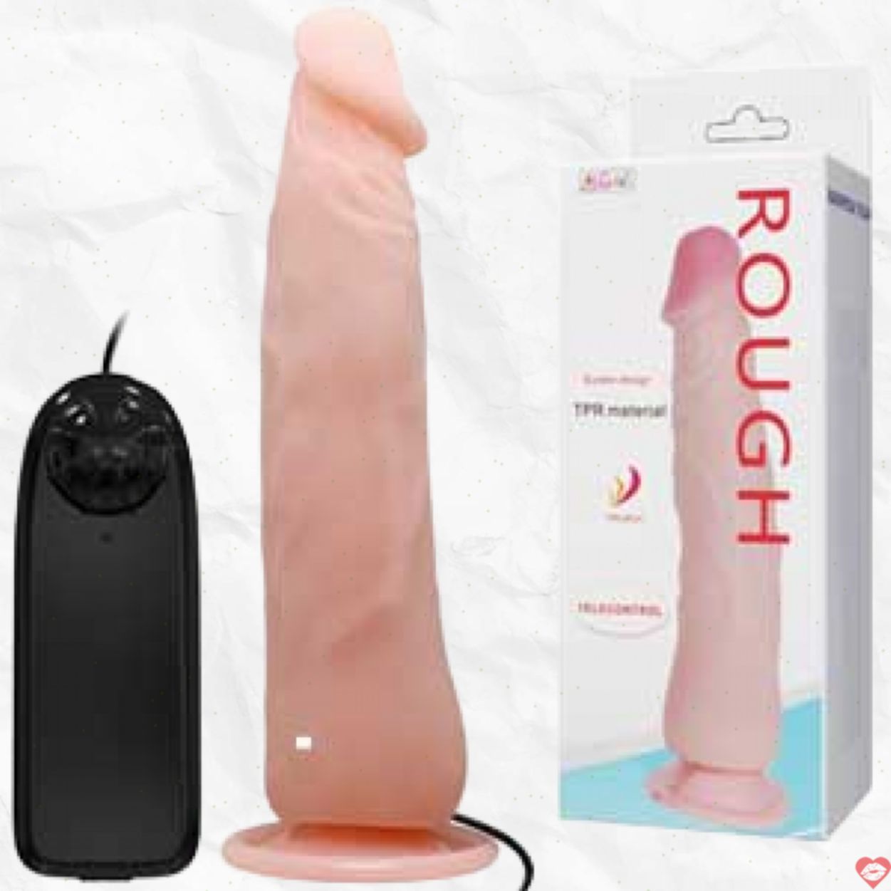 DV33B Dương vật giả silicon mềm có rung hít tường chơi nhiều thế