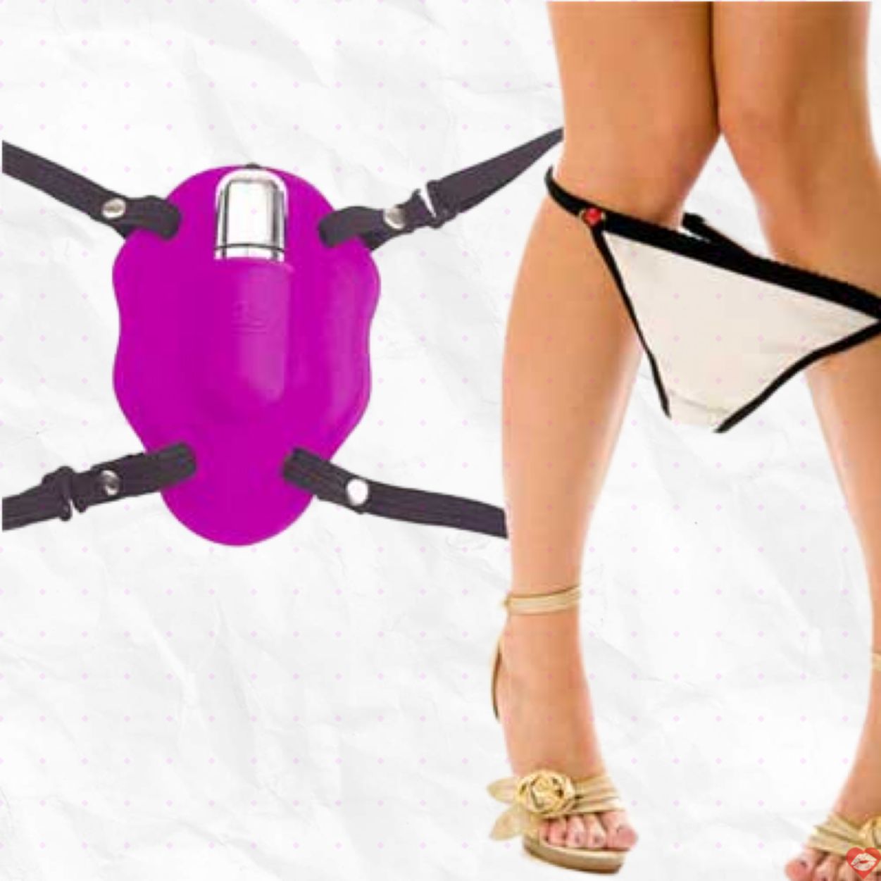 DC10C Đồ chơi tình dục nữ tự sướng dây đeo bướm rung âm vật 