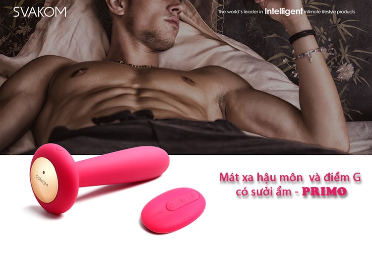 Máy Massage hậu môn và điểm G sưởi ấm svakom Primo DC90T