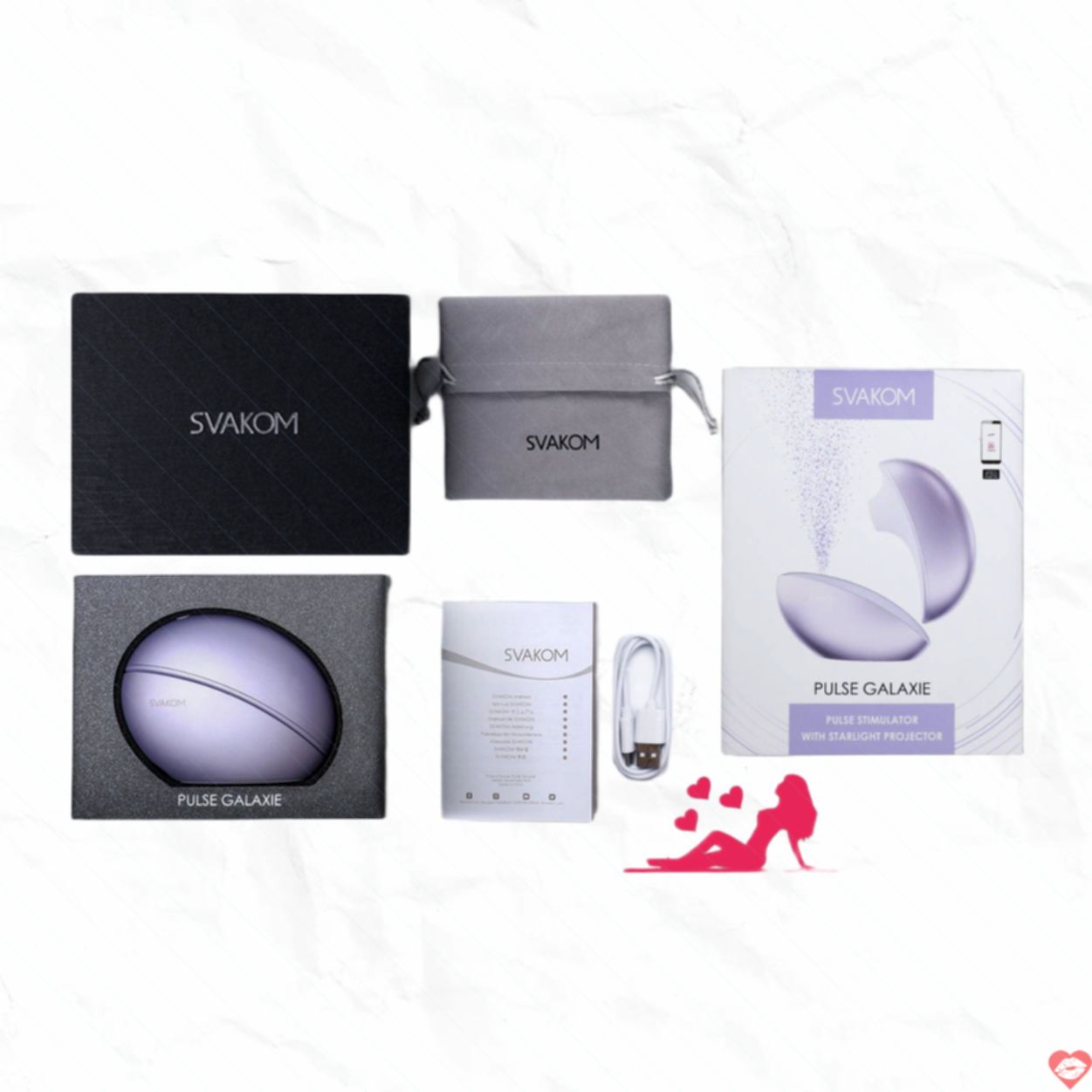 Svakom Pulse Galaxie mini - Máy bú mút âm vật ngực có đèn sao 