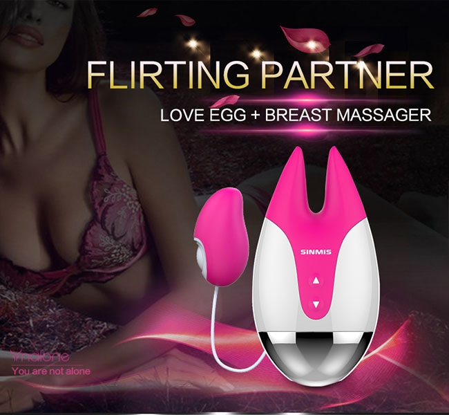 Máy massage điểm G nhũ hoa kèm trứng rung Nalone Fifi 2 nữ DC54T