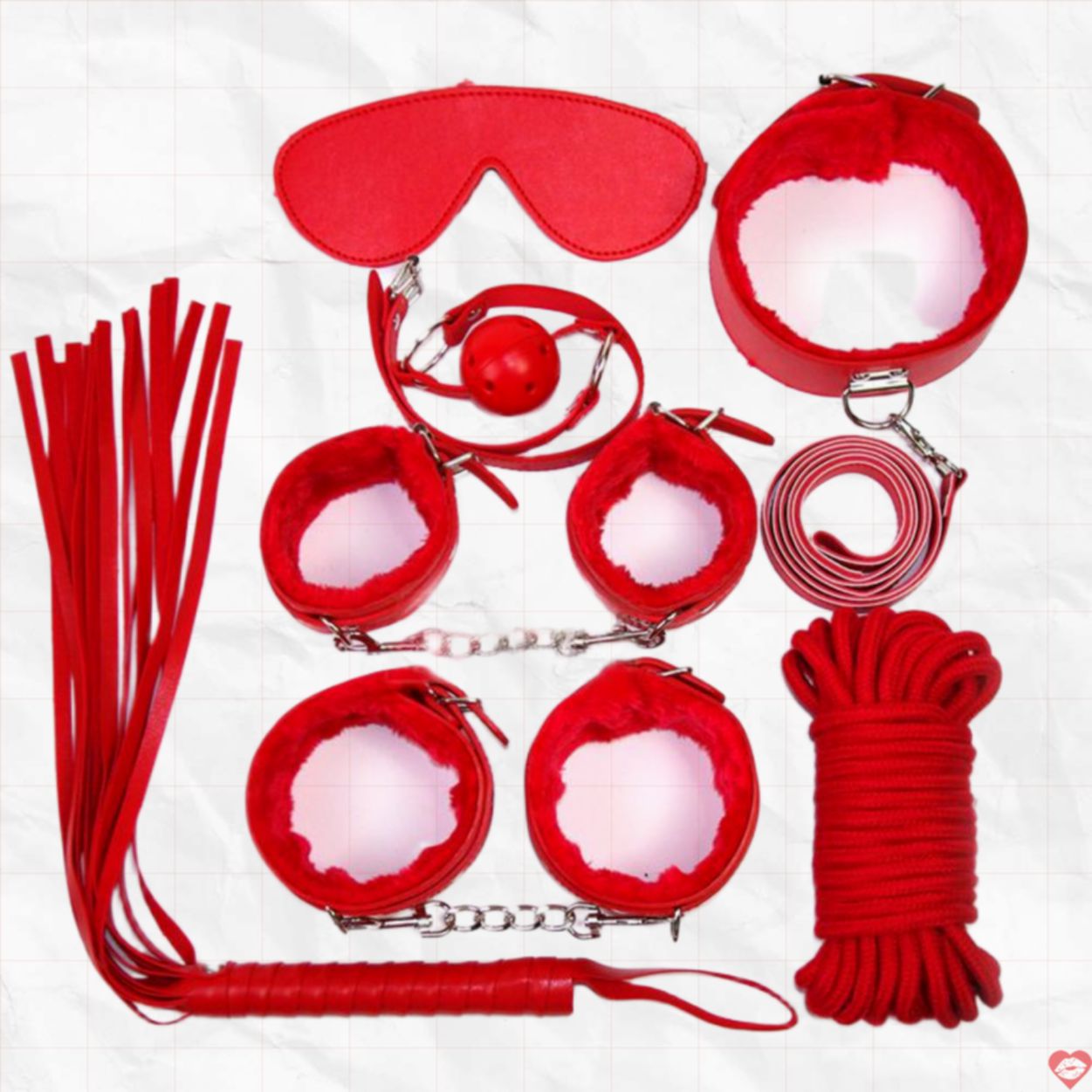 Đồ chơi BDSM – Bộ dụng cụ 7 món lót lông BDSM 03