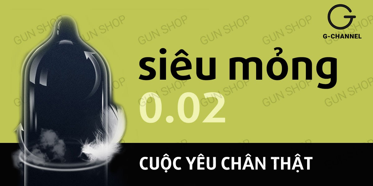 Bao cao su Kimono Vàng siêu mỏng 0.02mm an toàn thoải mái 12 cái