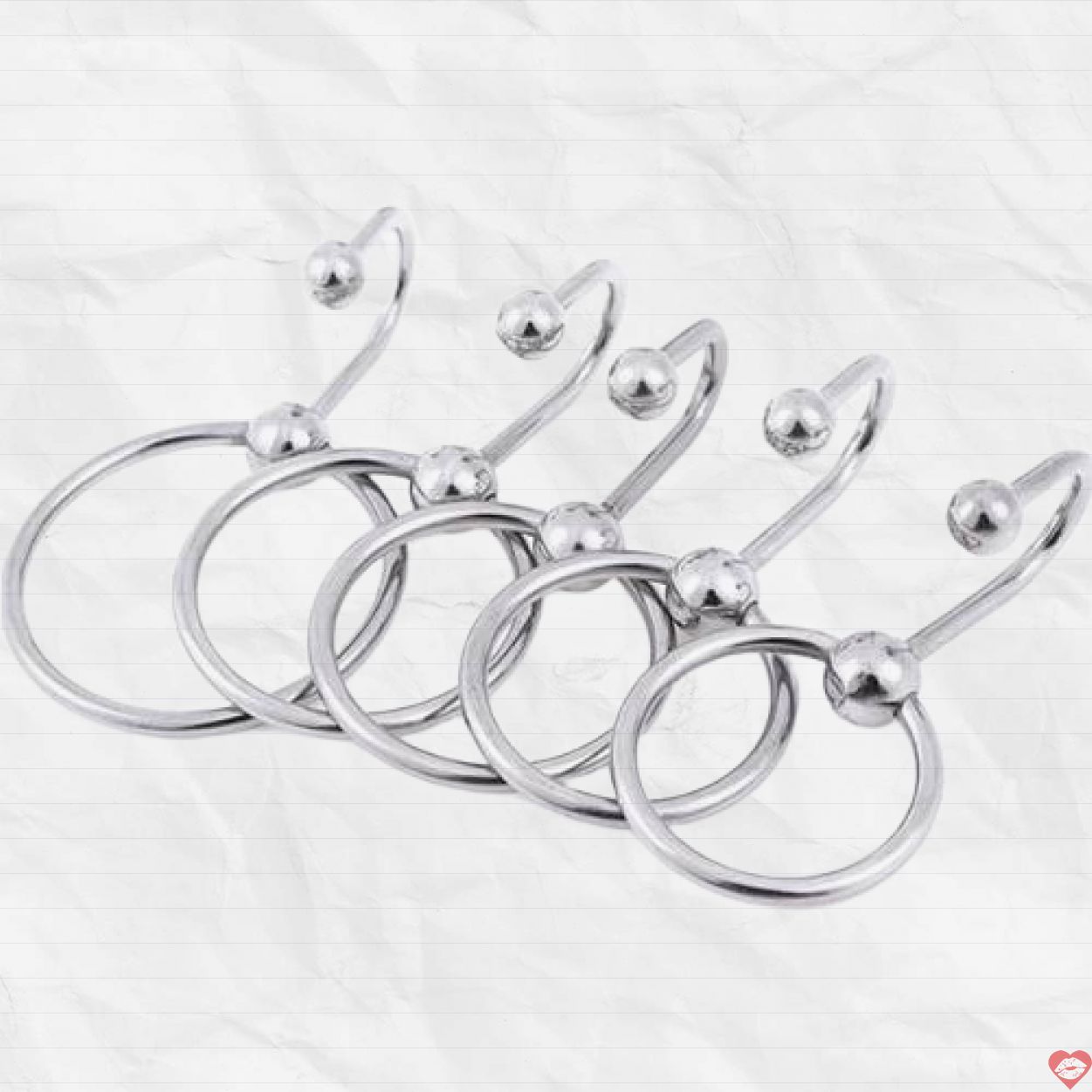 Vòng inox bi đeo đầu khất kèm móc thông niệu đạo nam DC70U