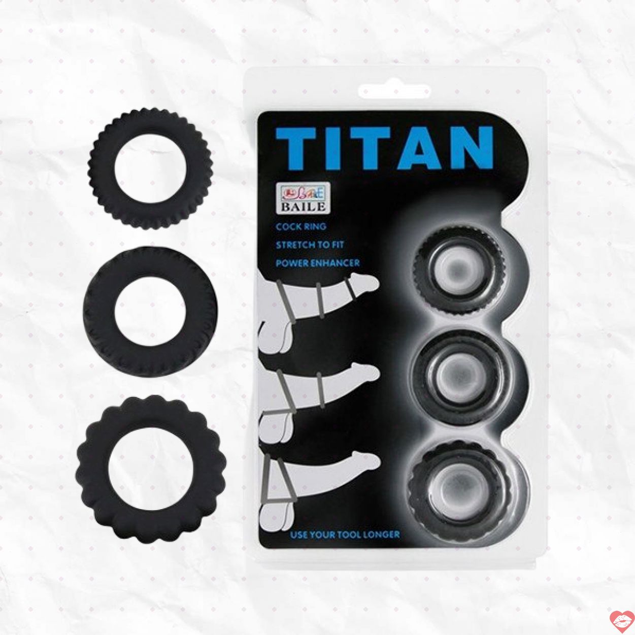 Bộ 3 Vòng Đeo Dương Vật Titan Cao Cấp