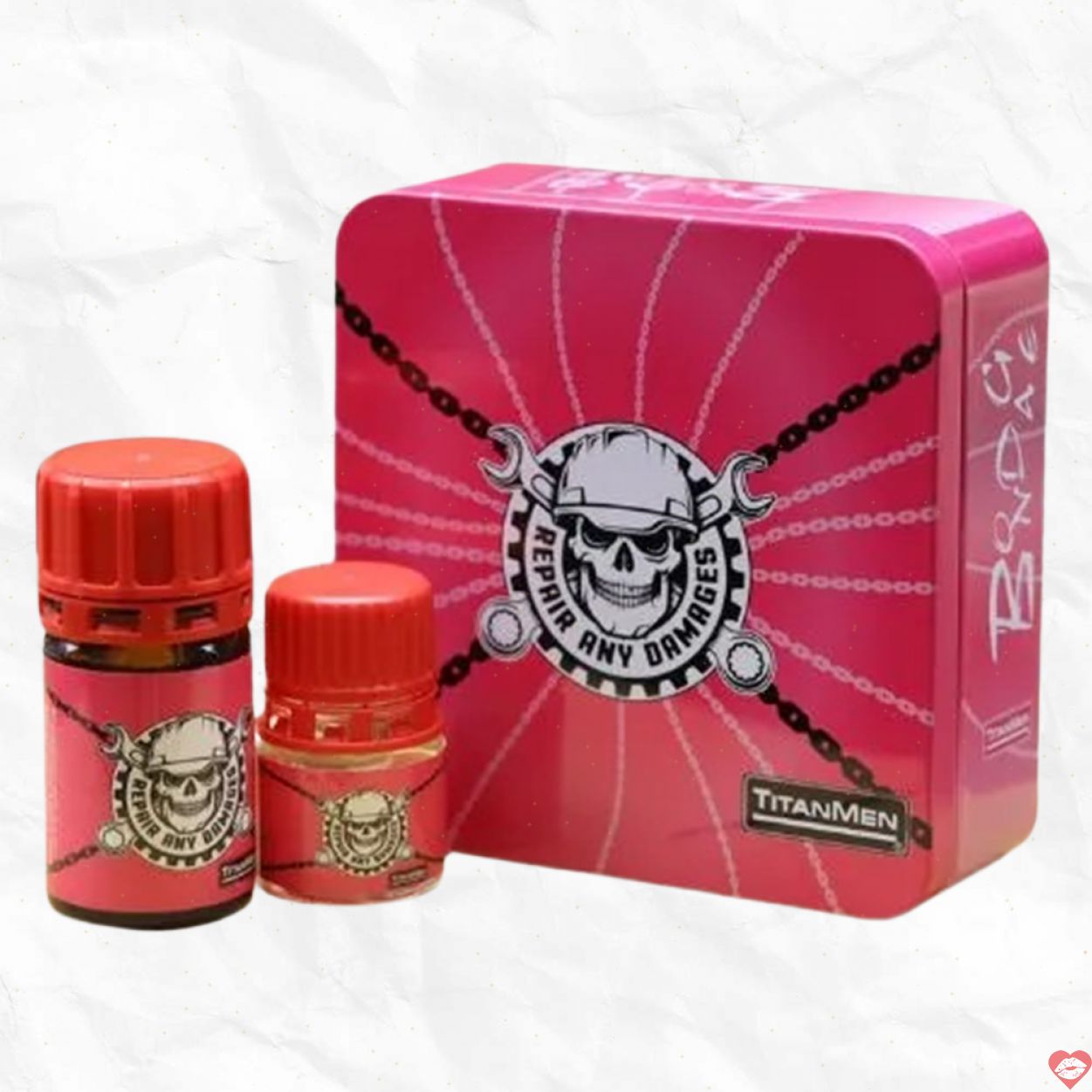 Popper Titanmen Đầu Lâu Hồng Cực Mạnh Combo 40ml + 20ml