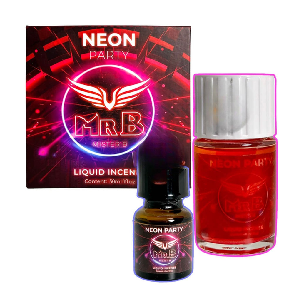 Combo Popper Neon Party Đỏ Dạ Quang 50ml Chính Hãng Mỹ Chai 40ml + 10ml
