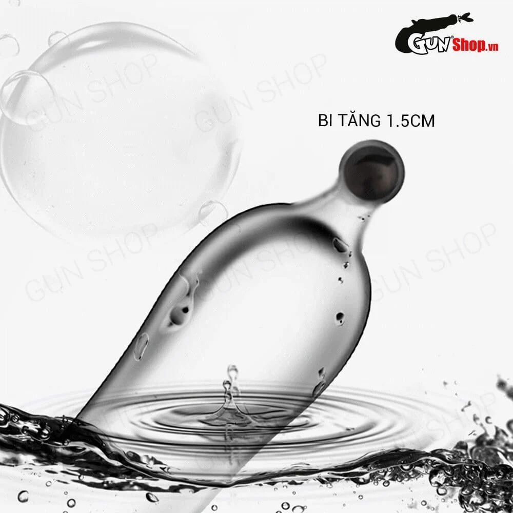 Bao cao su OLO 0.01 Trắng có bi - Siêu mỏng bi tăng kích thước 1.5cm - Hộp 5 cái