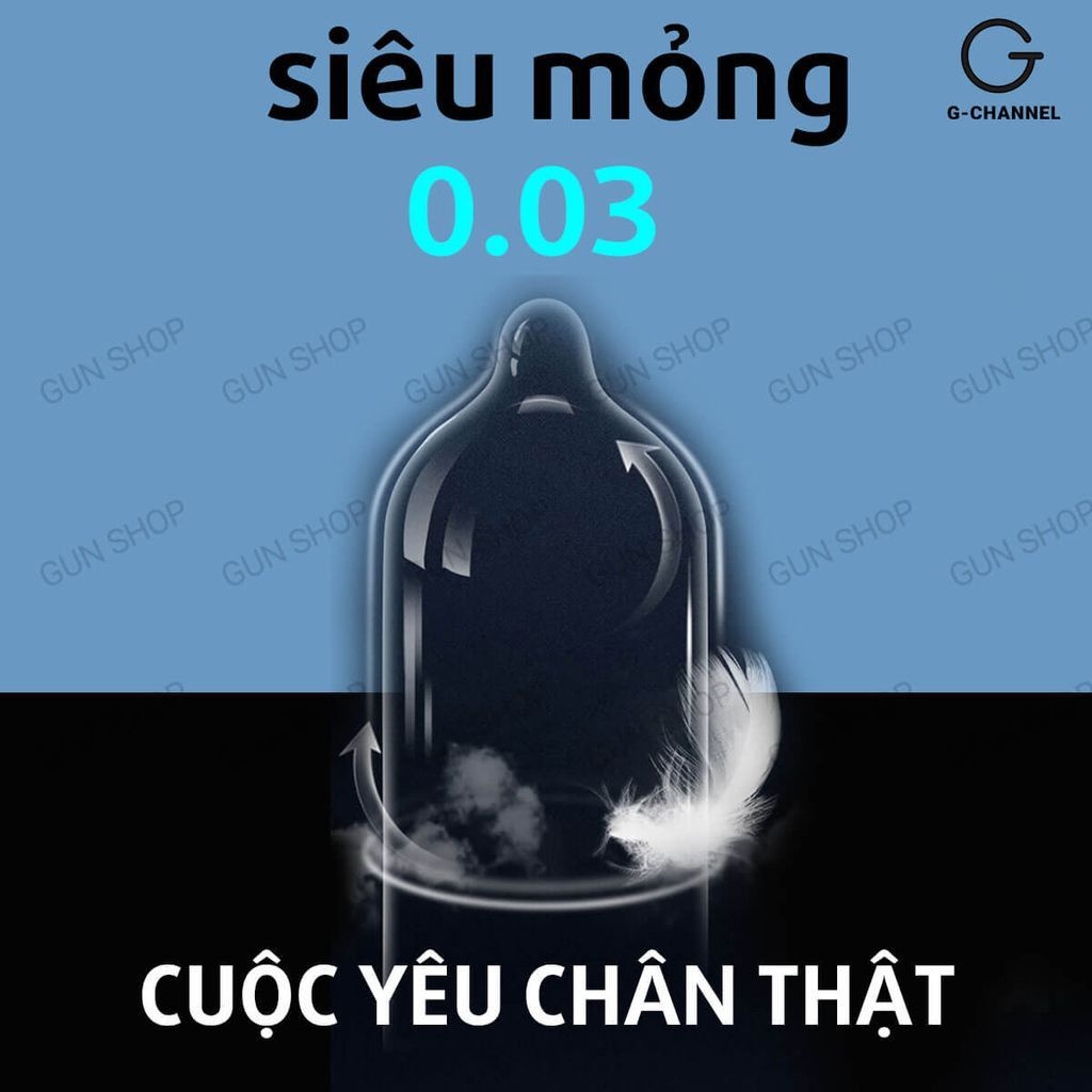 Bao cao su Kimono Dotted - Mỏng 0.03mm điểm nổi - Hộp 12 cái