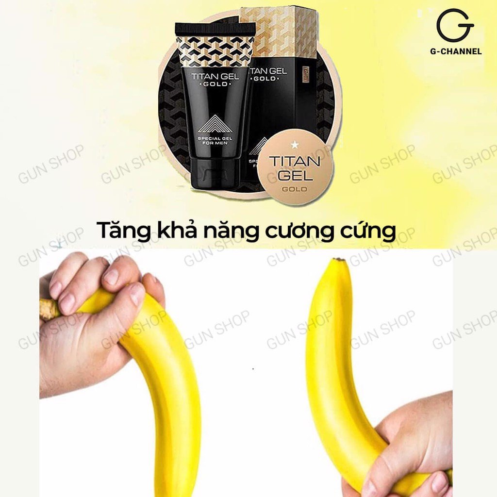 Gel bôi trơn tăng kích thước cao cấp - Titan Gold - Chai 50ml