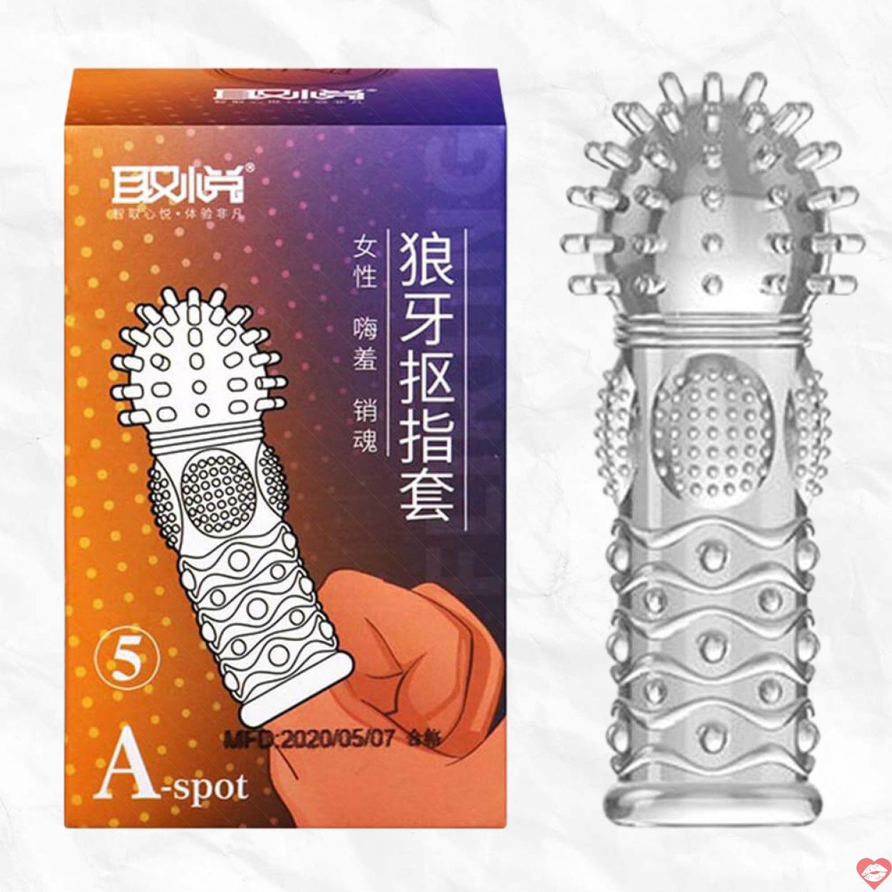 Bao Cao Su Ngón Tay Aichao A-Spot Gai Nổi Lớn Kích Thích G Spot 