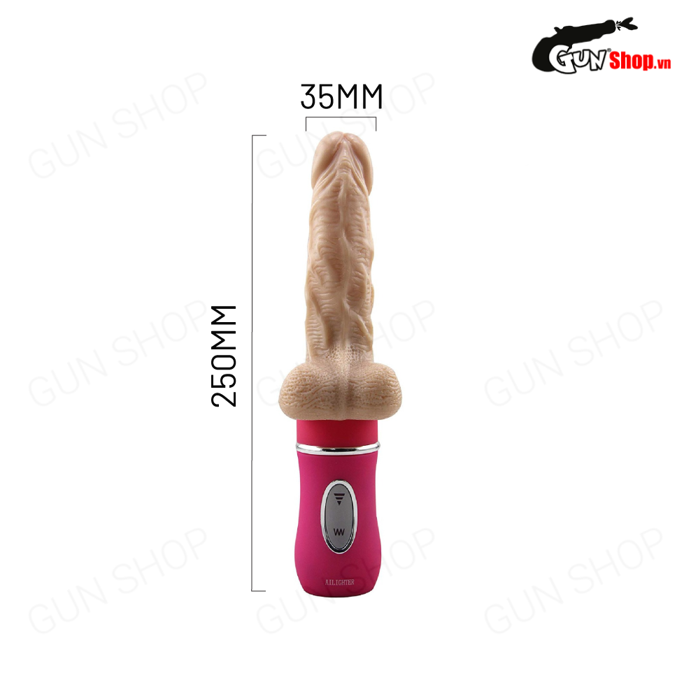 Dương vật giả cao cấp Ailighter rung thụt toả nhiệt giống thật cầm tay