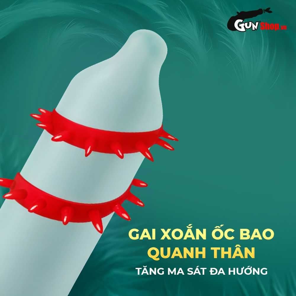 Bao cao su OLO Kỳ lân - Gai xoắn - Hộp 1 cái + 1 bi silicon