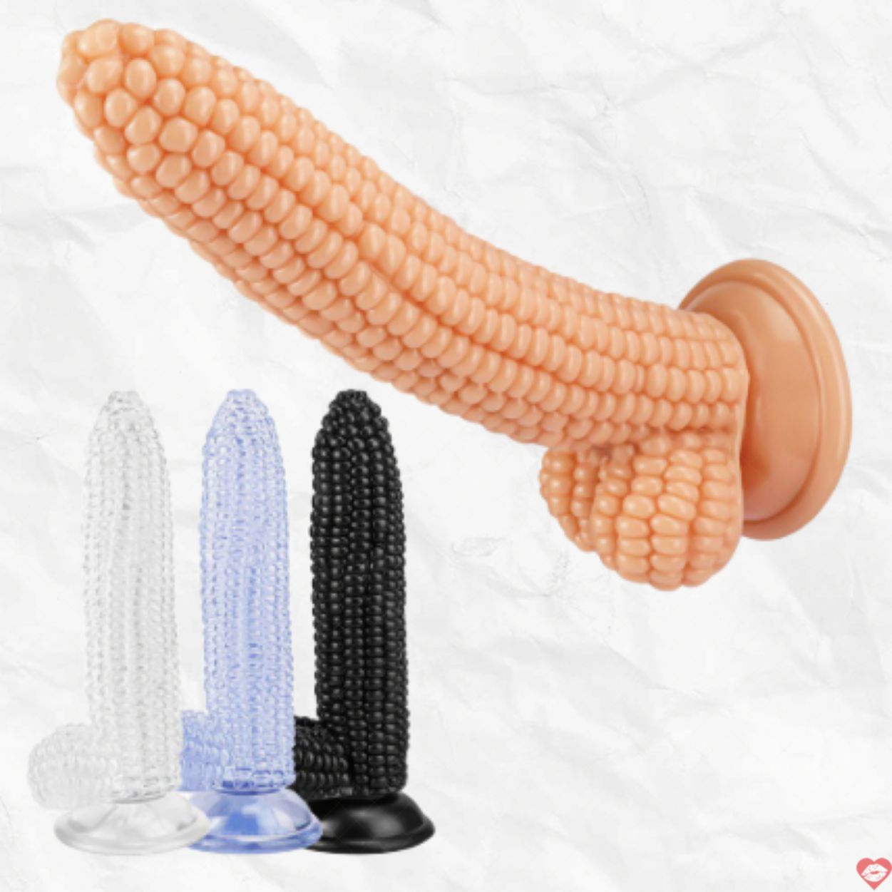 Dương vật giả silicon mềm dính tường hình trái bắp ngô dễ sử dụng 