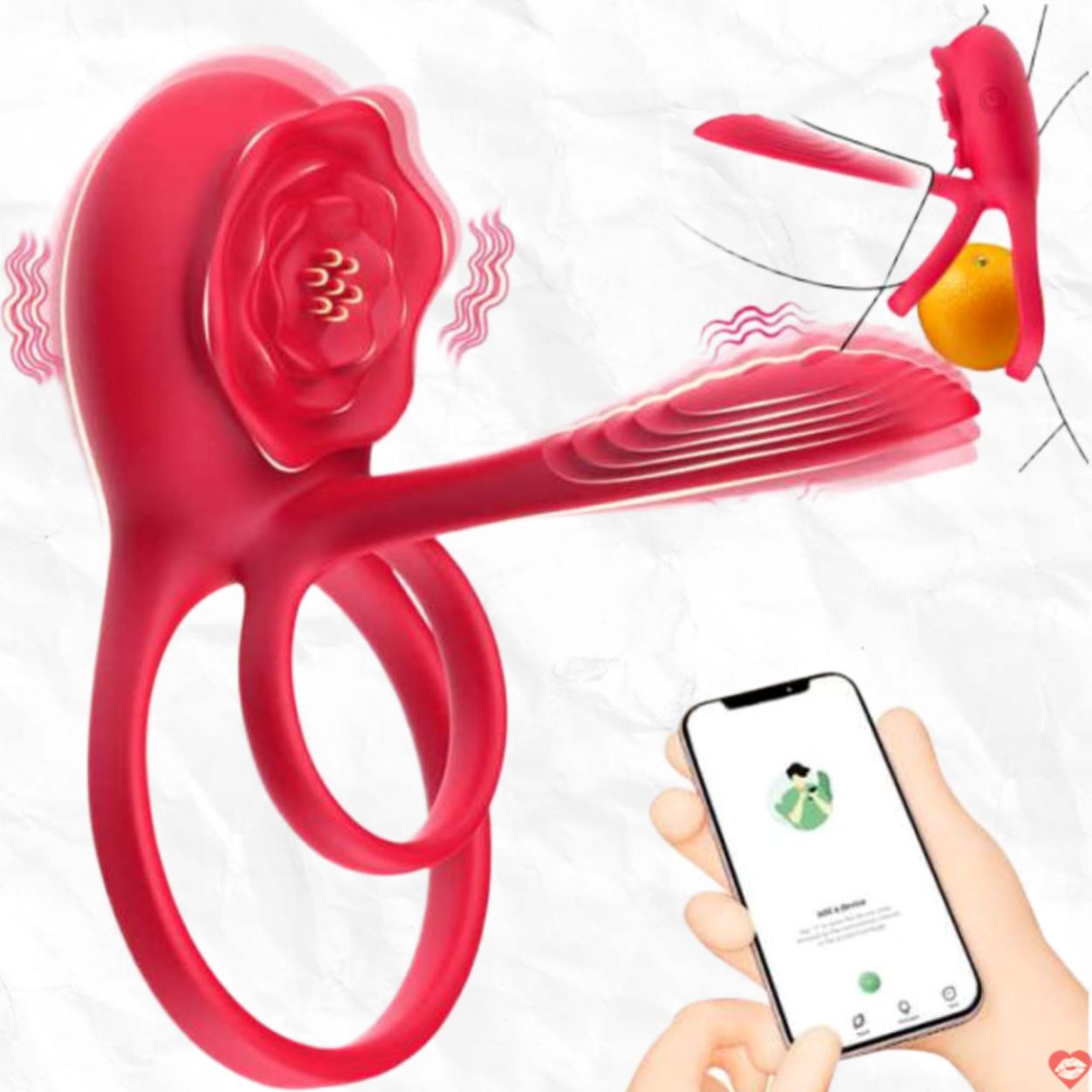 Vòng rung dương vật điều khiển App 10 chế độ Rung, sạc USB, chống nước 