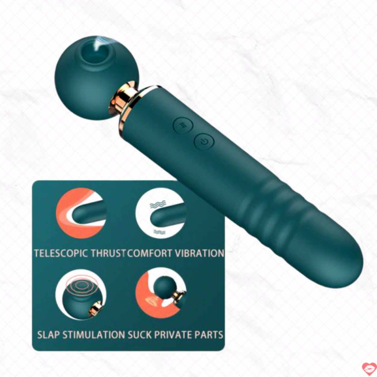 Phân phối Chày rung tình yêu 2 đầu rung thụt thổi hút massage 3 in 1 loại tốt 