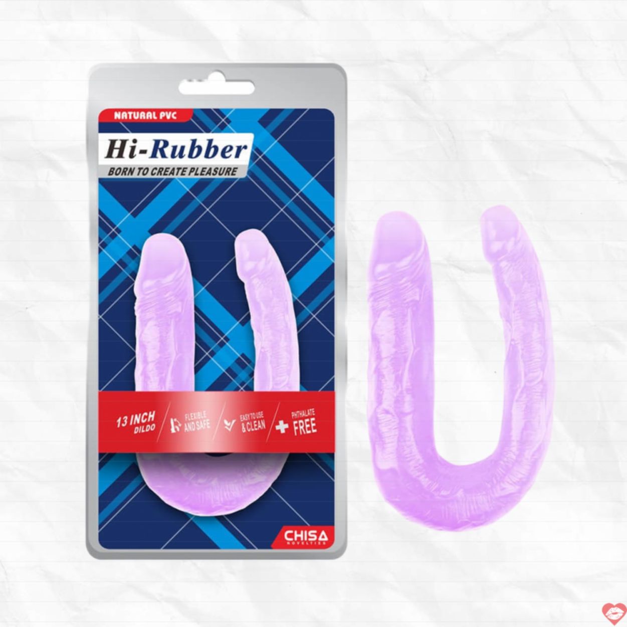 Dương Vật Giả 2 Đầu 13 Inch Tím Chisa Hi-Rubber Cao Cấp 