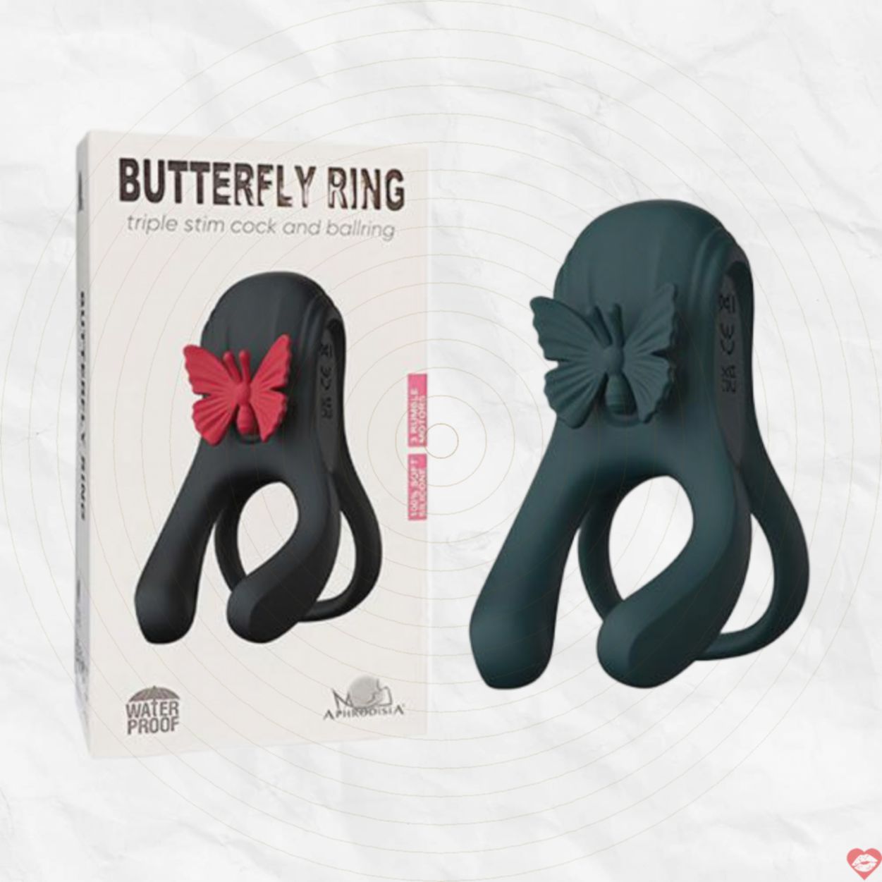 Vòng rung đôi Butterfly Ring 2 cánh bướm kích thích tăng khoái cảm cực đỉnh 