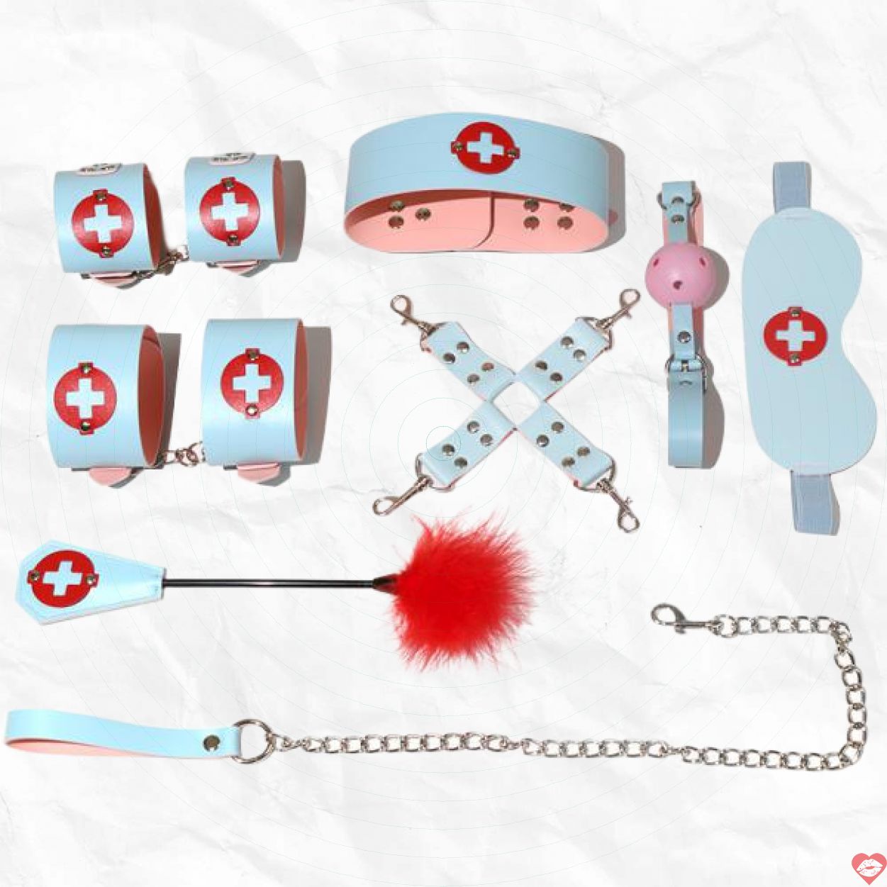 Bộ đồ BDSM nữ y tá JIUAI 8 món quyến rũ tăng hưng phấn 