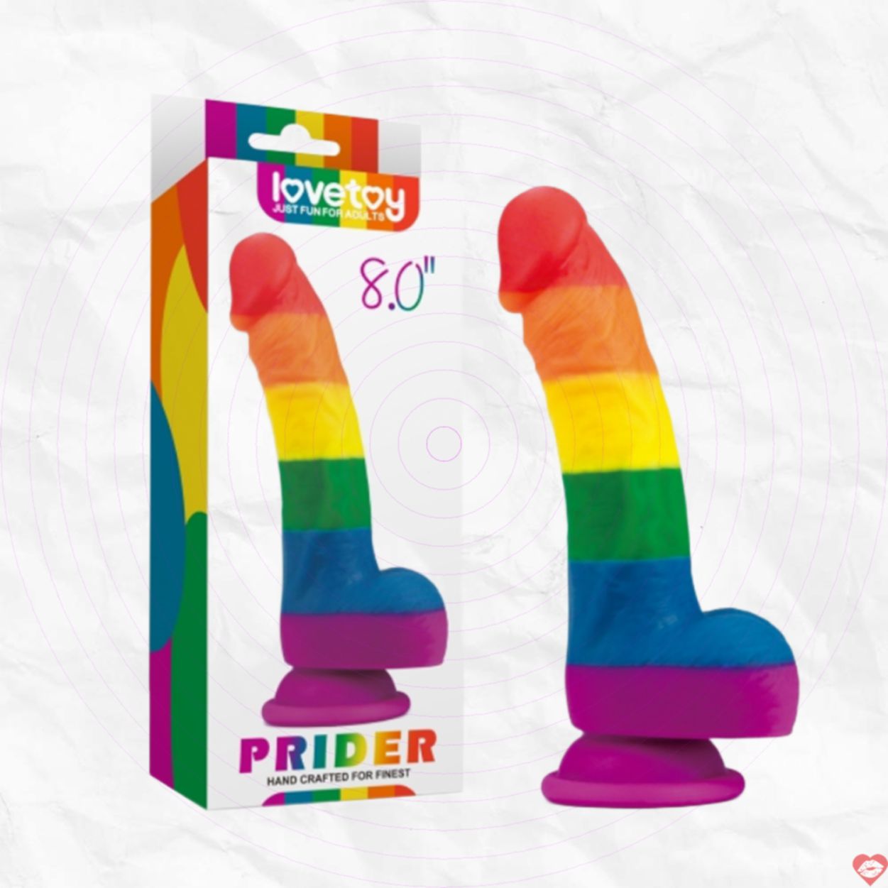 Lovetoy Prider 8.0 dương vật giả dính tường siêu thật kích thích 