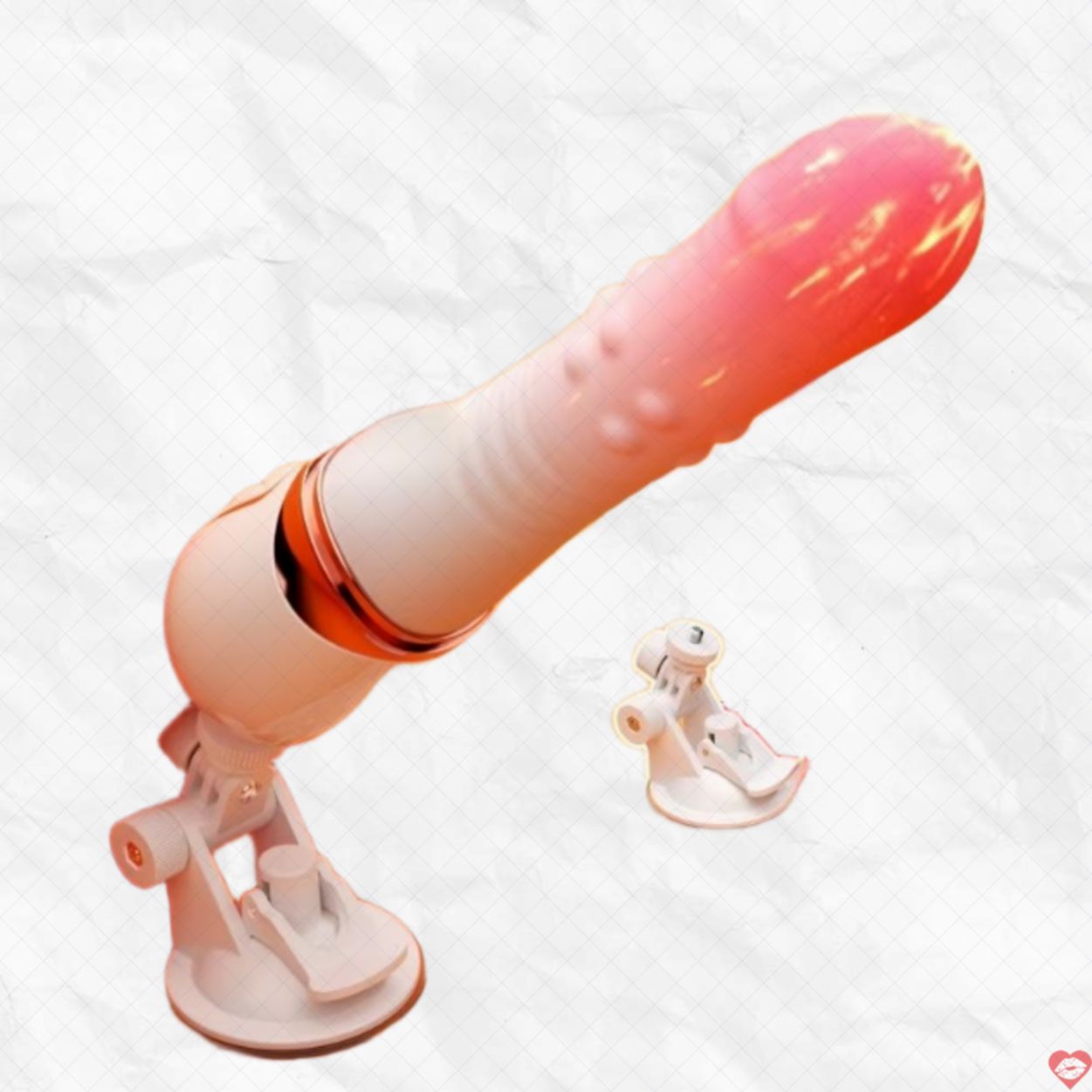 Dương vật giả rung thụt có đế tháo lắp gắn tường siêu bền 