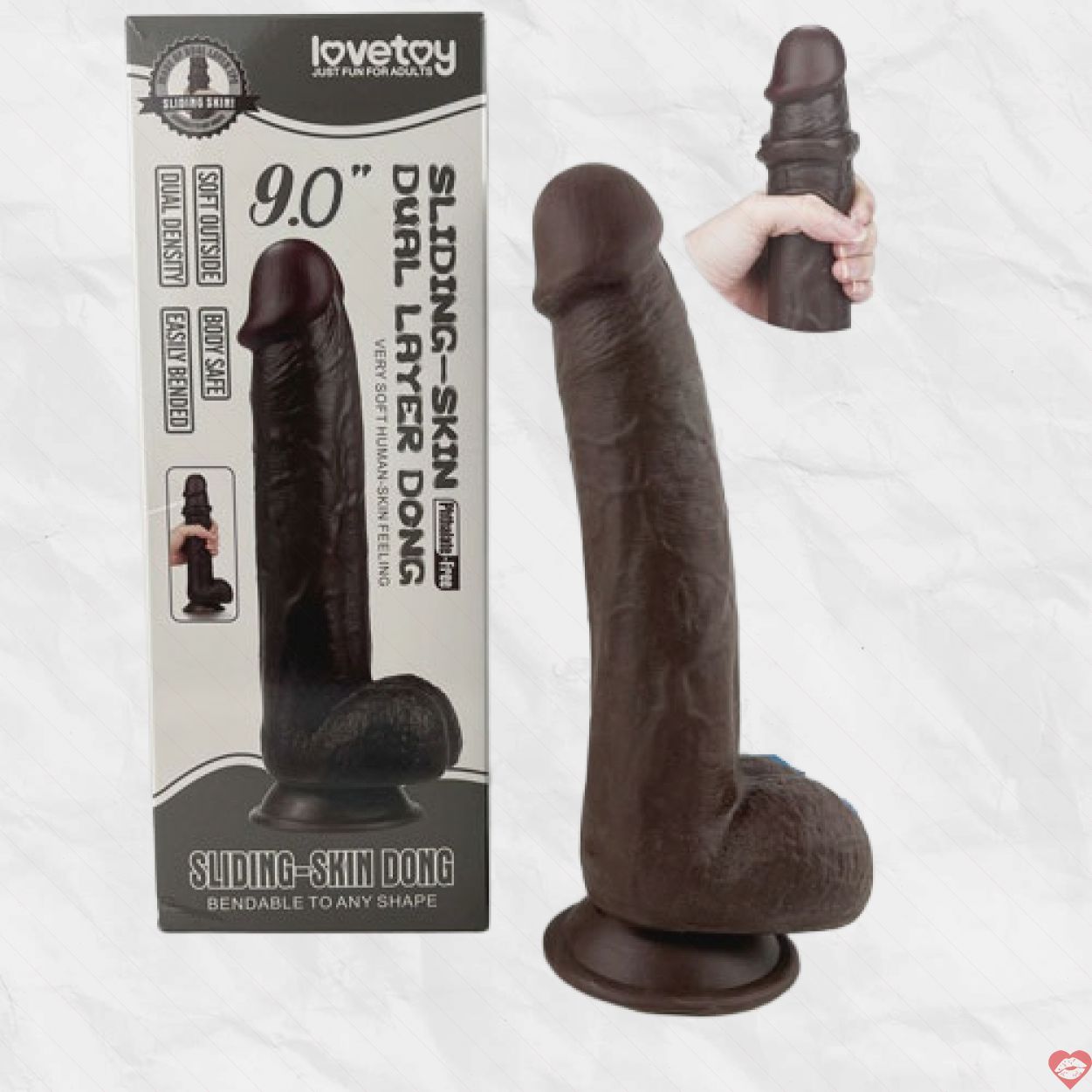 Dương Vật Giả 9 Inch Da Đen Lovetoy - Tăng Khoái Cảm & Mãnh Liệt 