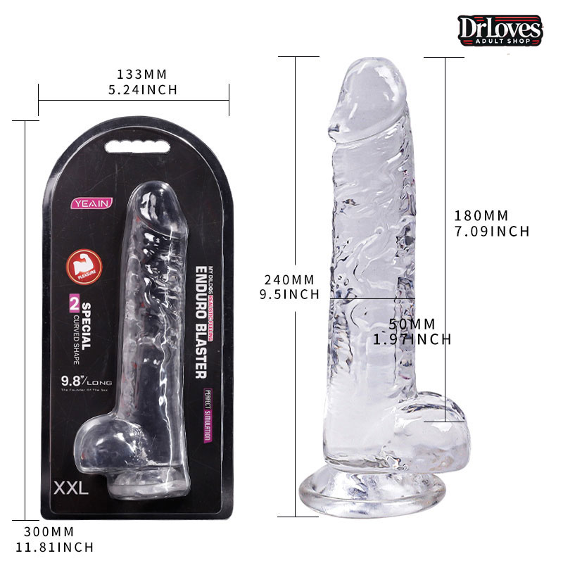 Dương Vật Giả Gắn Tường Yeain Enduro Blaster XXL Trong Suốt