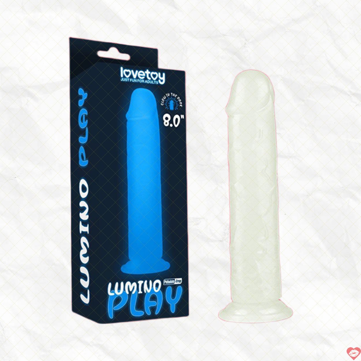 Lovetoy Lumino Play 8 inch dương vật giả gắn tường siêu thực 