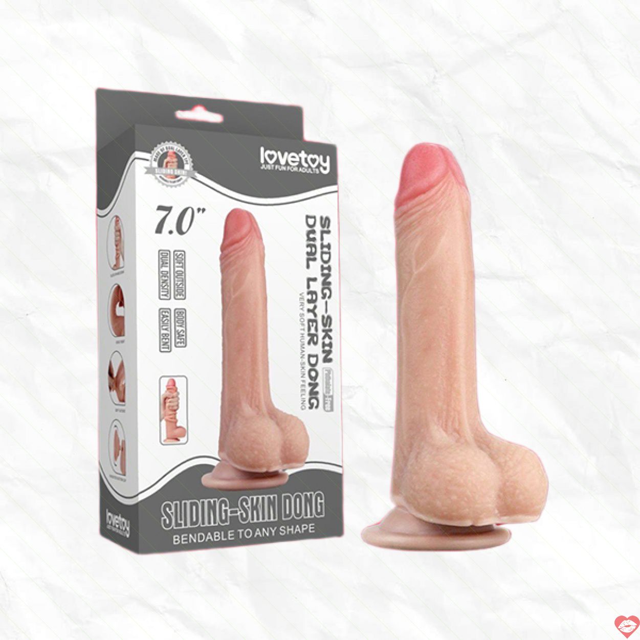 Dương Vật Giả Lovetoy 7 Inch Tầng Kép Mô Phỏng Chân Thật 