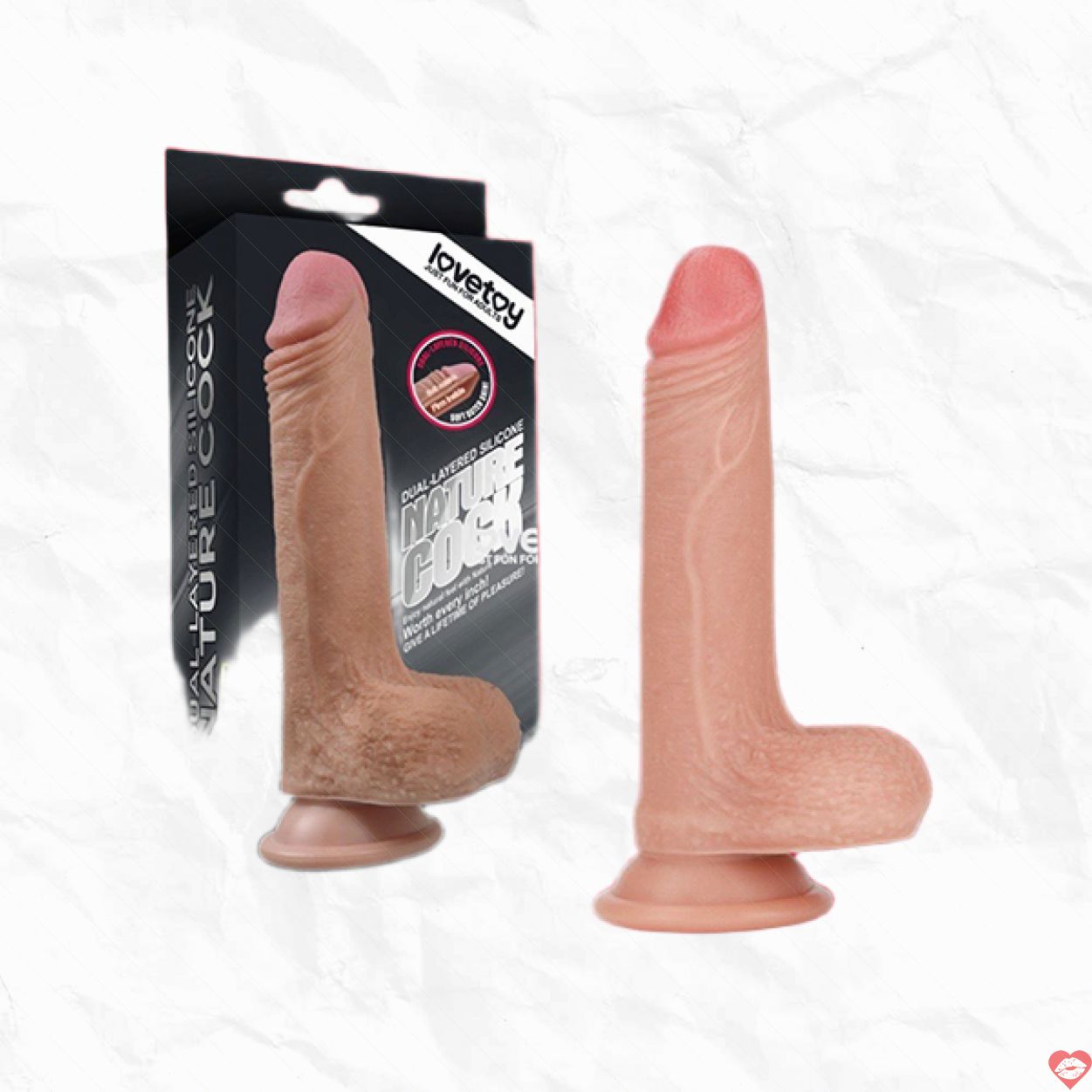 Dương vật giả gắn tường Lovetoy Nature 7 inch - Siêu thực, kích thích mạnh 