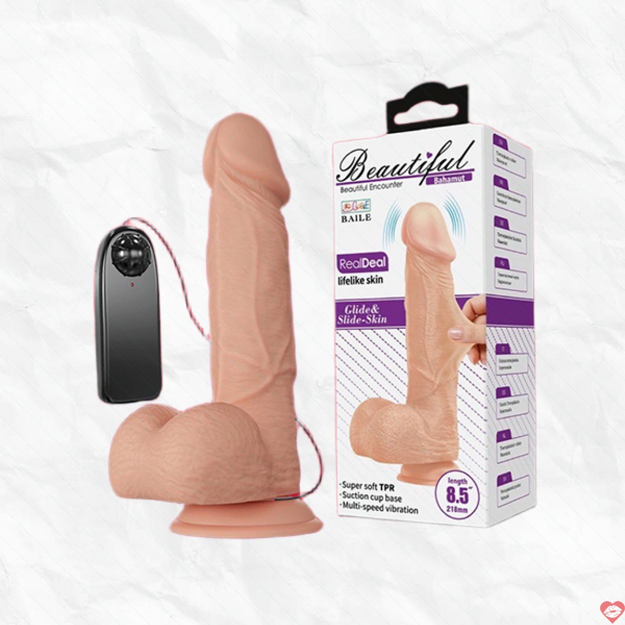 Dương vật giả siêu mềm Bahamut 8.5 inch có rung